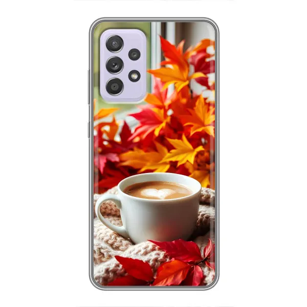 Чехол с принтом «Кофе и листья» для Samsung Galaxy A52