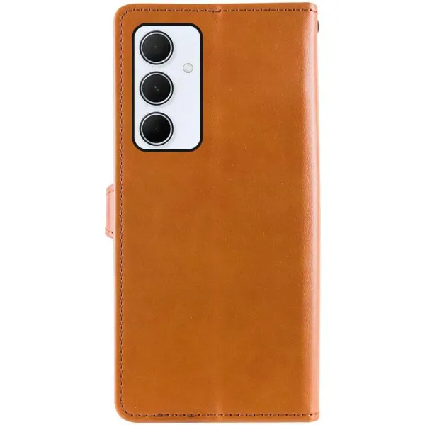 Кожаный чехол-книжка GETMAN Gallant (PU) для Samsung Galaxy A55 — Коричневый — фото 3 Кожаный чехол-книжка GETMAN Gallant (PU) для Samsung Galaxy A55 — Коричневый — фото 3