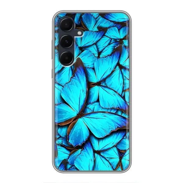Чехол с принтом «Синие бабочки» для Samsung Galaxy A55 Чехол с принтом «Синие бабочки» для Samsung Galaxy A55