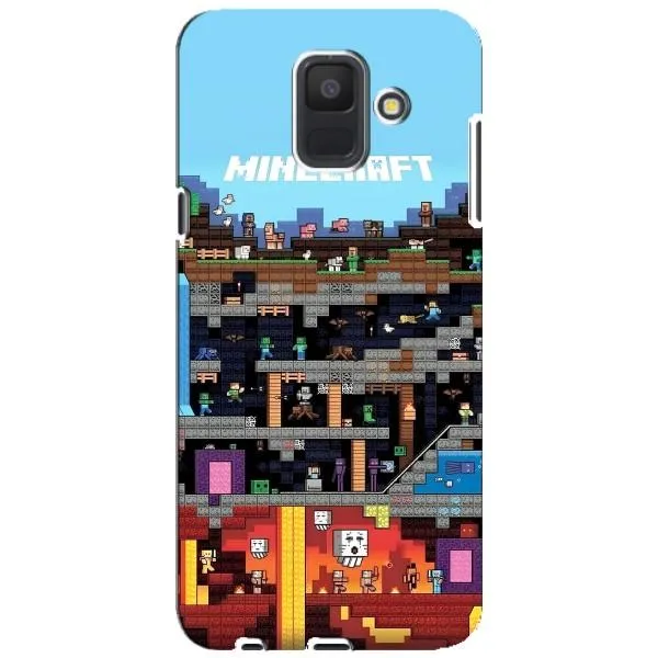 Чехол с принтом «фон Minecraft» для Samsung Galaxy A6 2018 (A600F)