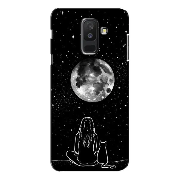 Чехол с принтом «Девушка с котом» для Samsung Galaxy A6 Plus 2018 (A605)