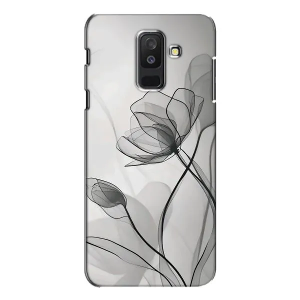 Чехол с принтом «Черные цветы» для Samsung Galaxy A6 Plus 2018 (A605) Чехол с принтом «Черные цветы» для Samsung Galaxy A6 Plus 2018 (A605)