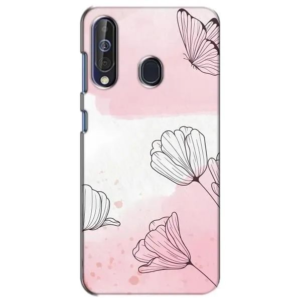 Чехол с принтом «Розовые цветы» для Samsung Galaxy A60 2019 (A605F)
