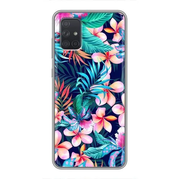 Чехол с принтом «Красочные цветы» для Samsung Galaxy A71 (A715)