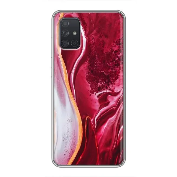 Чехол с принтом «Мрамор красный» для Samsung Galaxy A71 (A715)