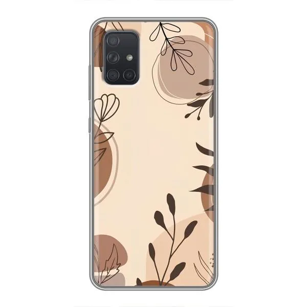 Чехол с принтом «Коричневые цветы» для Samsung Galaxy A71 (A715)