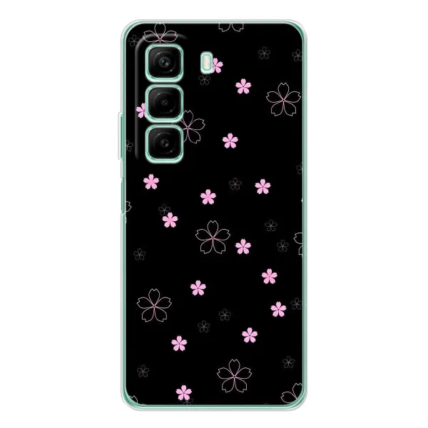 Чехол с принтом «Розовые цветы на черном» для Samsung Galaxy F36 Чехол с принтом «Розовые цветы на черном» для Samsung Galaxy F36