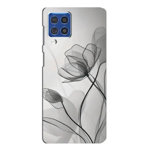 Чохол з принтом «Чорні квіти» для Samsung Galaxy F62 Чохол з принтом «Чорні квіти» для Samsung Galaxy F62