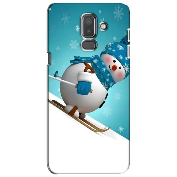 Чехол с принтом «Снеговик на лыжах» для Samsung Galaxy J8 2018 (J810) Чехол с принтом «Снеговик на лыжах» для Samsung Galaxy J8 2018 (J810)
