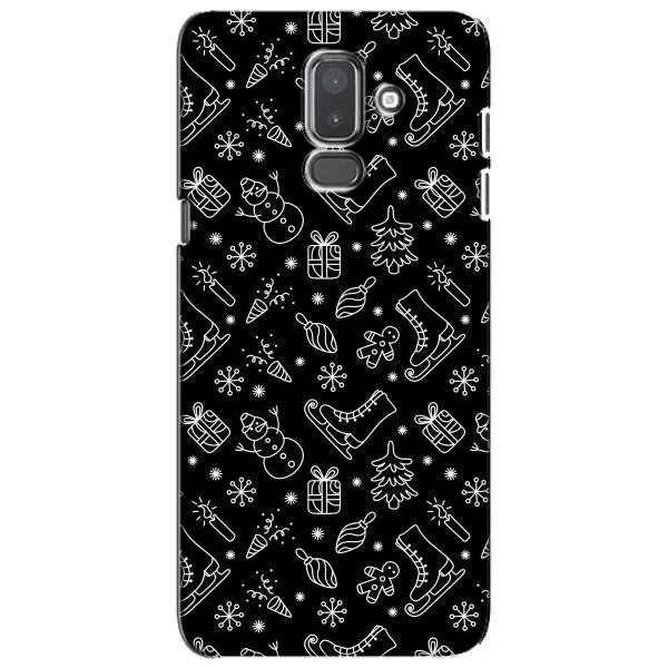 Чехол с принтом «Новогодний фон» для Samsung Galaxy J8 2018 (J810)