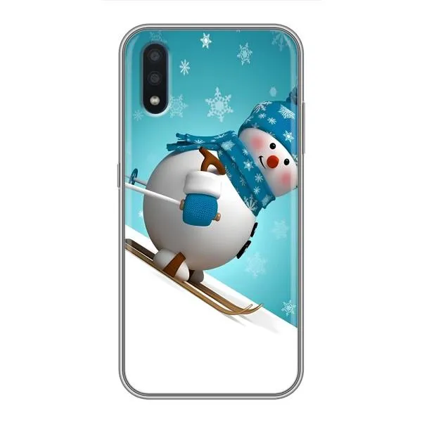 Чохол з принтом «Сніговик на лижах» для Samsung Galaxy M01 (M015)