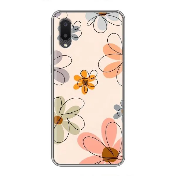 Чехол с принтом «Разноцветные цветы» для Samsung Galaxy M02 (M022)
