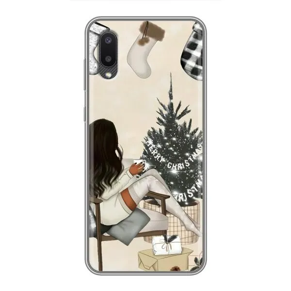 Чехол с принтом «Девушка с елкой» для Samsung Galaxy M02 (M022) Чехол с принтом «Девушка с елкой» для Samsung Galaxy M02 (M022)