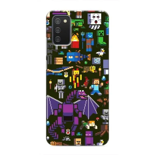Чехол с принтом «Коллаж Майнкрафт» для Samsung Galaxy M02s