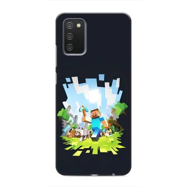Чехол с принтом «персонажи Minecraft» для Samsung Galaxy M02s