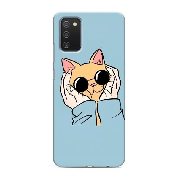 Чехол с принтом «Котик в очках» для Samsung Galaxy M02s Чехол с принтом «Котик в очках» для Samsung Galaxy M02s