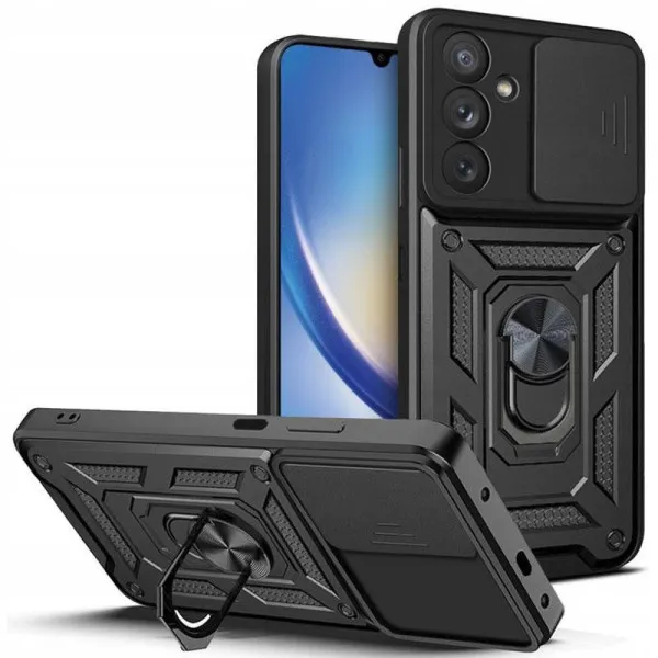 Чехол Ummi Camshield Serge Ring для Samsung Galaxy M15 5G — Черный — фото 1 Чехол Ummi Camshield Serge Ring для Samsung Galaxy M15 5G — Черный — фото 1