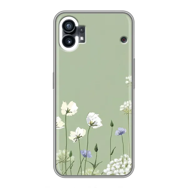 Чехол с принтом «Цветы на зеленом» для Samsung Galaxy M17e