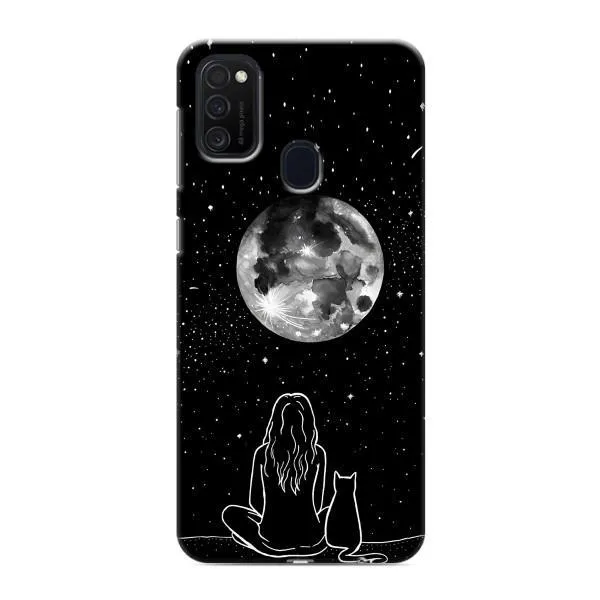 Чехол с принтом «Девушка с котом» для Samsung Galaxy M21 Чехол с принтом «Девушка с котом» для Samsung Galaxy M21