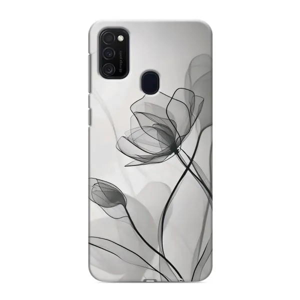 Чохол з принтом «Чорні квіти» для Samsung Galaxy M21s Чохол з принтом «Чорні квіти» для Samsung Galaxy M21s
