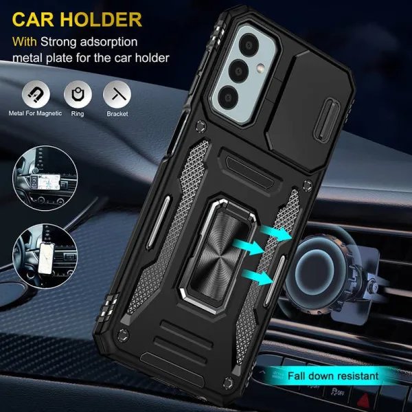 Ударостійкий чохол Camshield Army Ring для Samsung Galaxy M23 5G / M13 4G — Чорний — фото 2