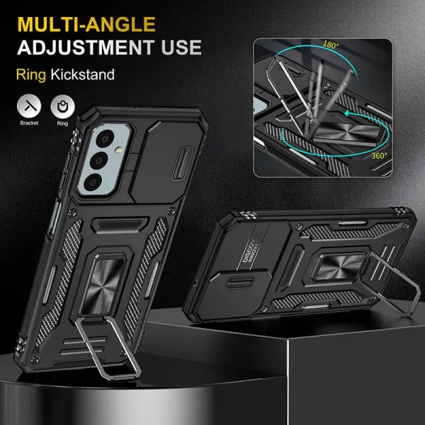 Ударостійкий чохол Camshield Army Ring для Samsung Galaxy M23 5G / M13 4G — Чорний — фото 3