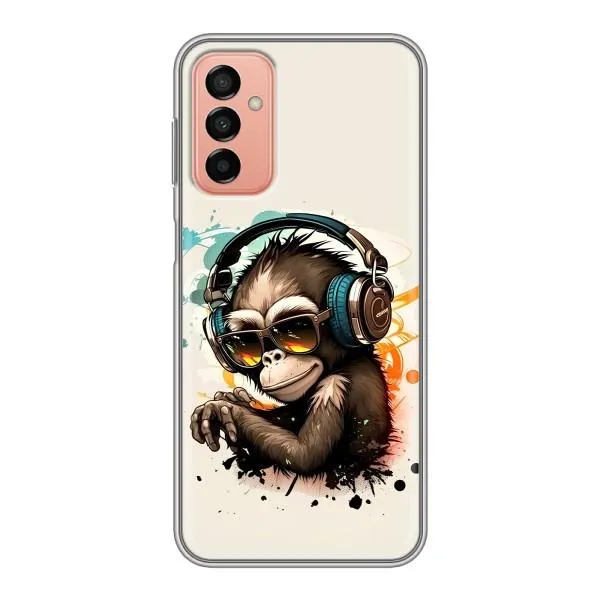 Чехол с принтом «Макака в наушниках» для Samsung Galaxy M23 (5G)