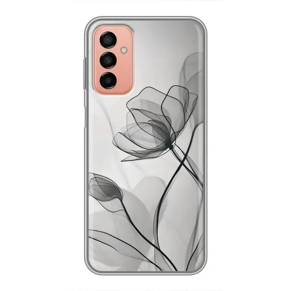 Чехол с принтом «Черные цветы» для Samsung Galaxy M23 (5G)