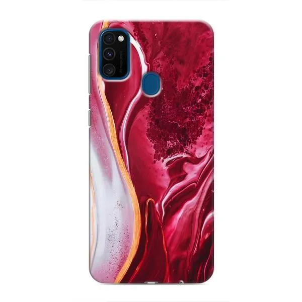 Чехол с принтом «Мрамор красный» для Samsung Galaxy M31 Чехол с принтом «Мрамор красный» для Samsung Galaxy M31