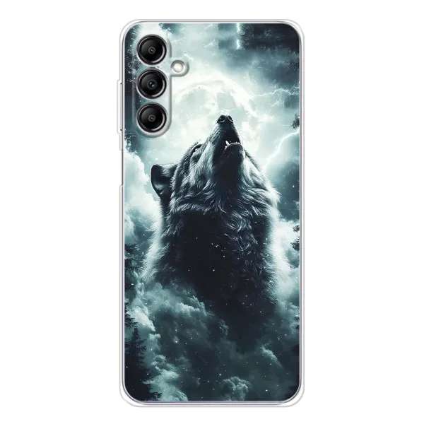 Чехол с принтом «Волк в облаках» для Samsung Galaxy M36