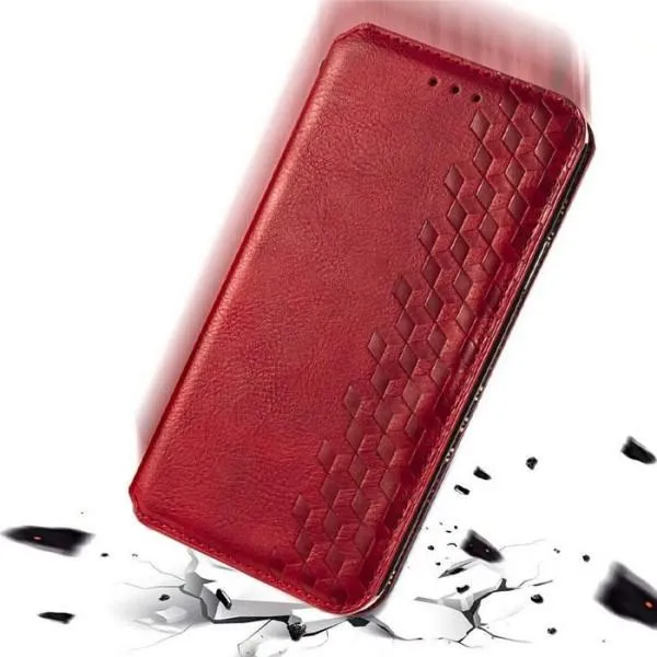 Кожаный чехол книжка GETMAN Cubic (PU) для Samsung Galaxy M51 — Красный — фото 2