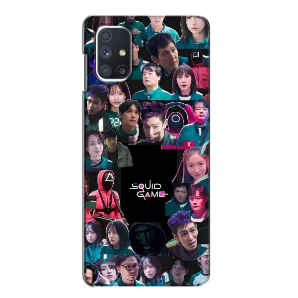 Чохол з принтом «Колаж Гра кальмара» для Samsung Galaxy M51 Чохол з принтом «Колаж Гра кальмара» для Samsung Galaxy M51