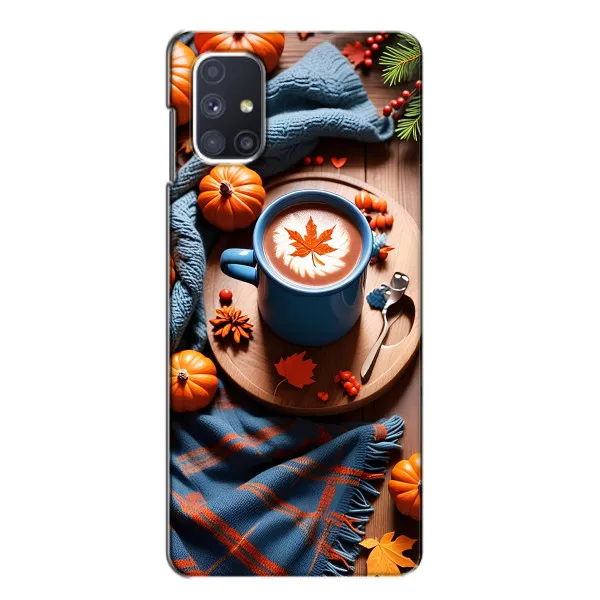 Чехол с принтом «Кофе и тыковки» для Samsung Galaxy M51