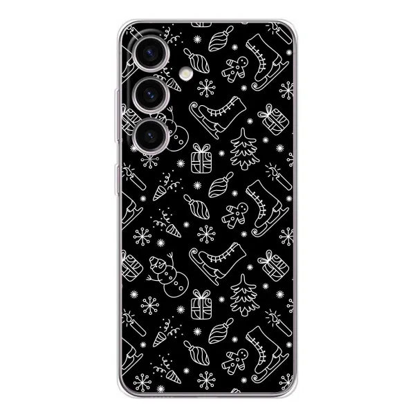 Чехол с принтом «Новогодний фон» для Samsung Galaxy M56