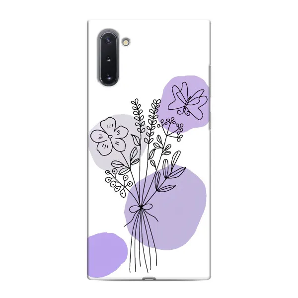 Чохол з принтом «Букет фіолетова абстракція» для Samsung Galaxy Note 10