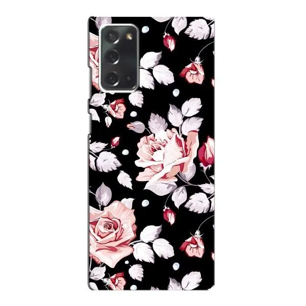 Чехол с принтом «Цветочки на черном» для Samsung Galaxy Note 20 Чехол с принтом «Цветочки на черном» для Samsung Galaxy Note 20