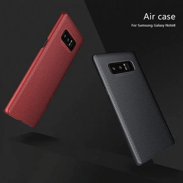 Чехол пластиковая накладка Nillkin Air с сетчастым корпусом для Samsung Galaxy Note 8 — Красный — фото 1