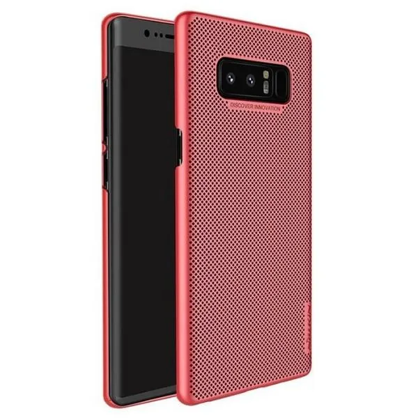 Чехол пластиковая накладка Nillkin Air с сетчастым корпусом для Samsung Galaxy Note 8 — Красный — фото 3