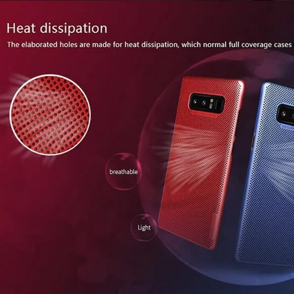 Чехол пластиковая накладка Nillkin Air с сетчастым корпусом для Samsung Galaxy Note 8 — Красный — фото 4