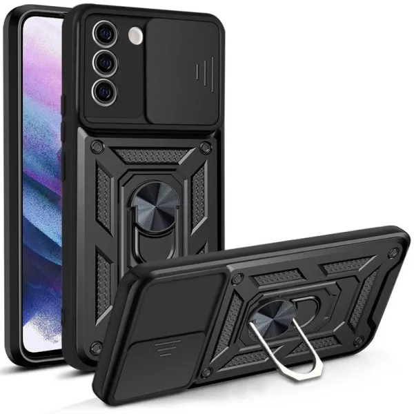 Чехол Ummi Camshield Serge Ring для Samsung Galaxy S20 FE — Черный — фото 1