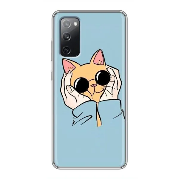 Чехол с принтом «Котик в очках» для Samsung Galaxy S20 FE