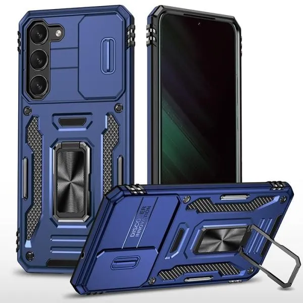 Ударопрочный чехол Camshield Army Ring для Samsung Galaxy S21 FE — Синий — фото 1 Ударопрочный чехол Camshield Army Ring для Samsung Galaxy S21 FE — Синий — фото 1