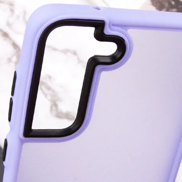 Чехол TPU+PC Lyon Frosted для Samsung Galaxy S21 FE — Фиолетовый — фото 5 Чехол TPU+PC Lyon Frosted для Samsung Galaxy S21 FE — Фиолетовый — фото 5
