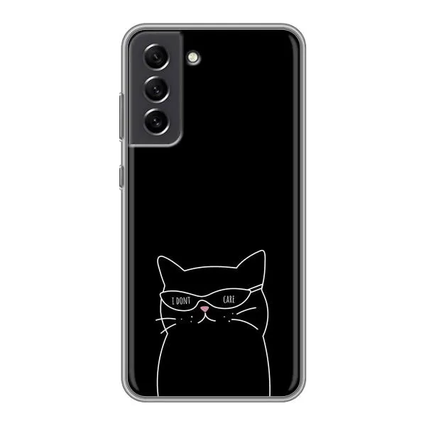 Чехол с принтом «Равнодушный кот» для Samsung Galaxy S21 FE