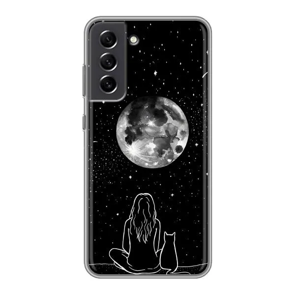 Чехол с принтом «Девушка с котом» для Samsung Galaxy S21 FE