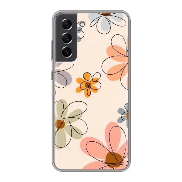 Чехол с принтом «Разноцветные цветы» для Samsung Galaxy S21 FE