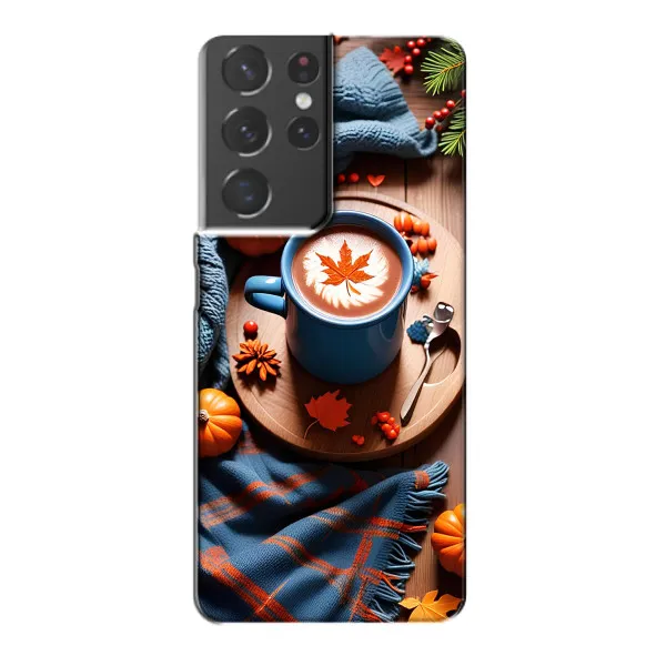 Чехол с принтом «Кофе и тыковки» для Samsung Galaxy S21 Plus