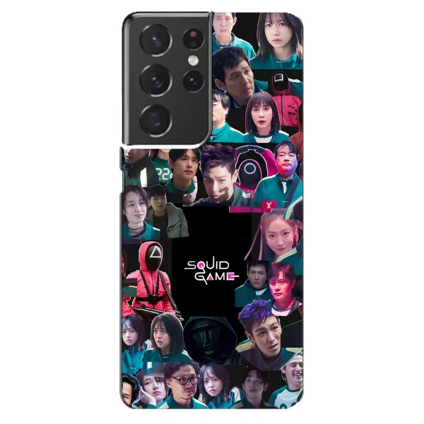 Чехол с принтом «Коллаж Игра кальмара» для Samsung Galaxy S21 ultra