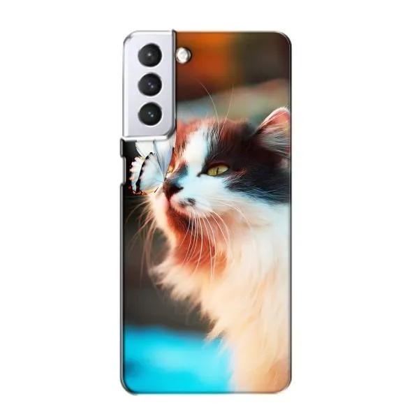 Чехол с принтом «Котик с бабочкой» для Samsung Galaxy S21 Чехол с принтом «Котик с бабочкой» для Samsung Galaxy S21