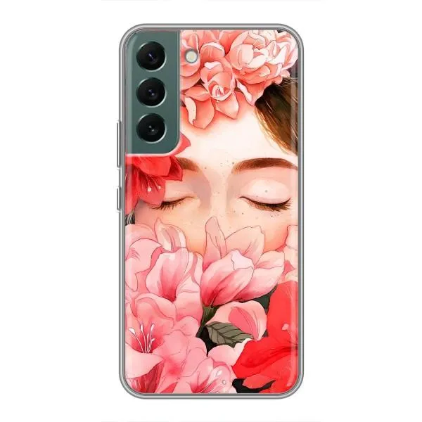 Чехол с принтом «Глаза в цветах» для Samsung Galaxy S22 Plus Чехол с принтом «Глаза в цветах» для Samsung Galaxy S22 Plus